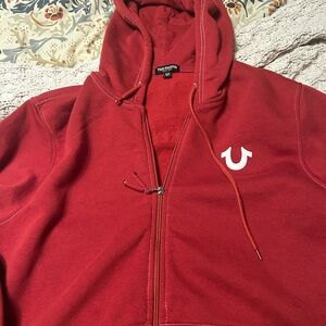 True Religion Crimson Zip-Up Hoodie
